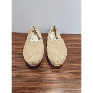 TOMS Alpargata Classic Slip-On Flats Shoes Burlap Tan Women's Size 7M R8